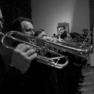 Seitliches Bild der Blechbläserformation BrassCats für das Konzert am 03.10.2021