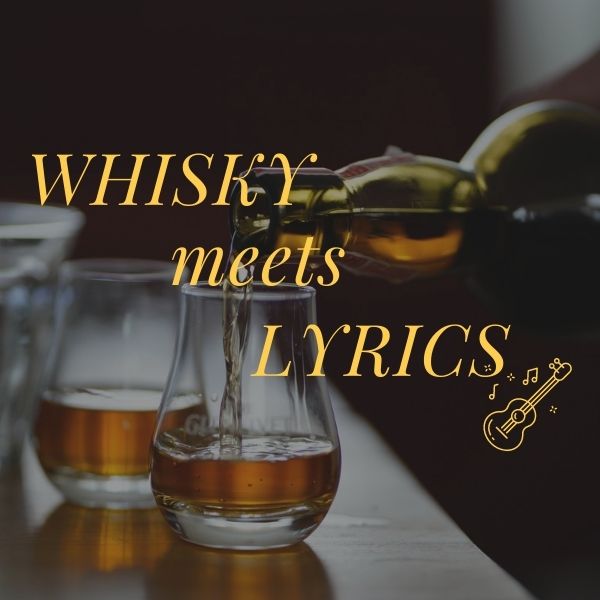 Whisky Flasche und Glas auf einem dunklen Hintergrund